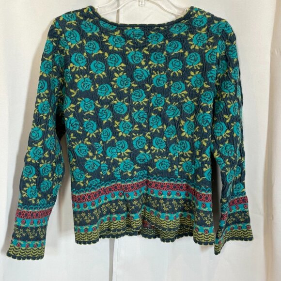 Lana Cardigan Sweater XL Rose Org Cotton Wool Fairy Cottagecore Boho Y2K 18603 - Picture 2 of 9